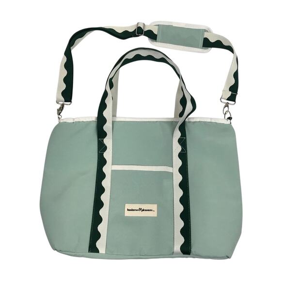 BUSINESS & PLEASURE The Holiday Cooler Tote Bag Rivie Green Beach Camping NWOT - Picture 5 of 11